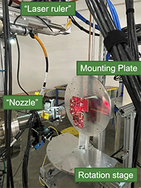 A photo showing various components of a mounting board found in the FRIB Single Event Effects Facility (FSEE)