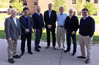 The ESAC Review Committee (from left): Yang Lee, Hiroki Okuno, Jim Kerby, Jens Dilling, Dave Harding, Jerry Nolen, and Patrick Hurh.