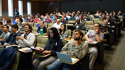 Students listen to a lecture during the FRIB TA Summer School on Machine Learning on May 23rd 2019.